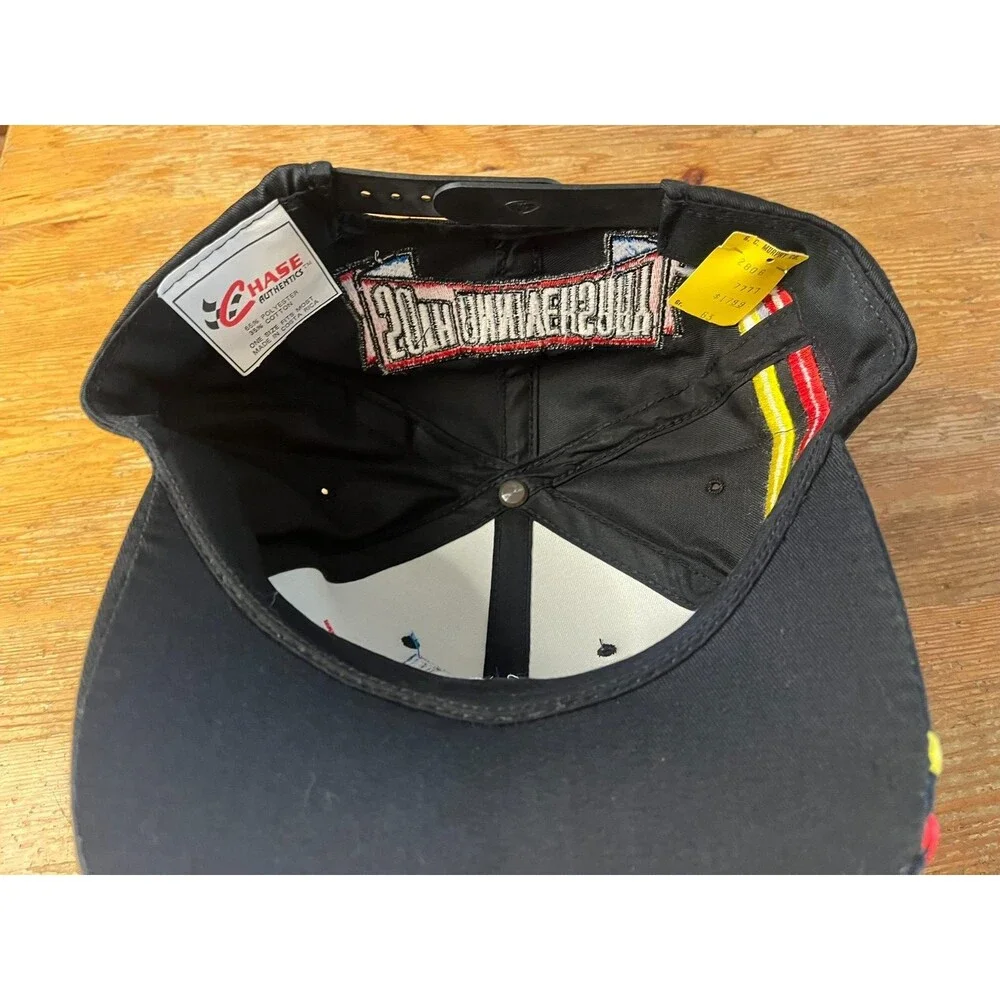Vintage NASCAR Snapback Hat 50th Anniversary Black Racing Chase Authentics